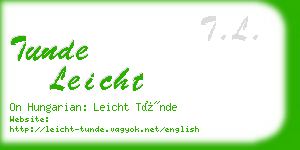 tunde leicht business card